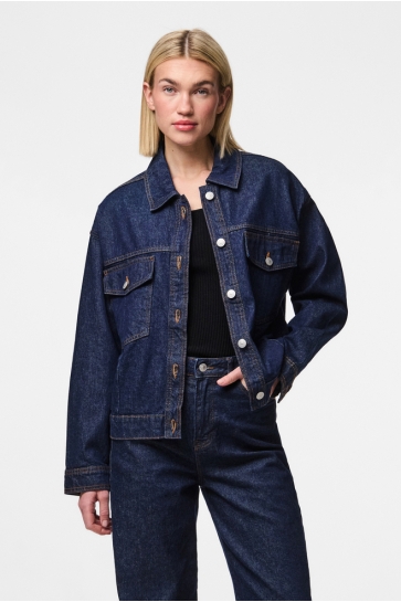 Pieces Jas PCELMA DENIM JACKET NOOS BC 17154493 DARK BLEU