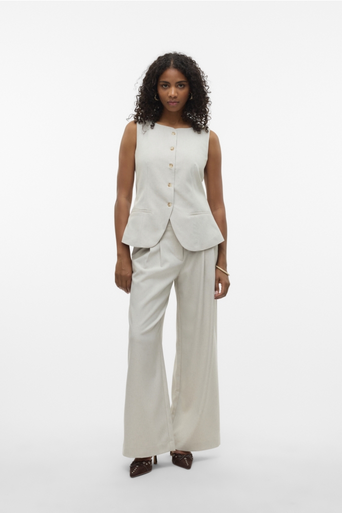 Vero Moda beige dames gilet | Model