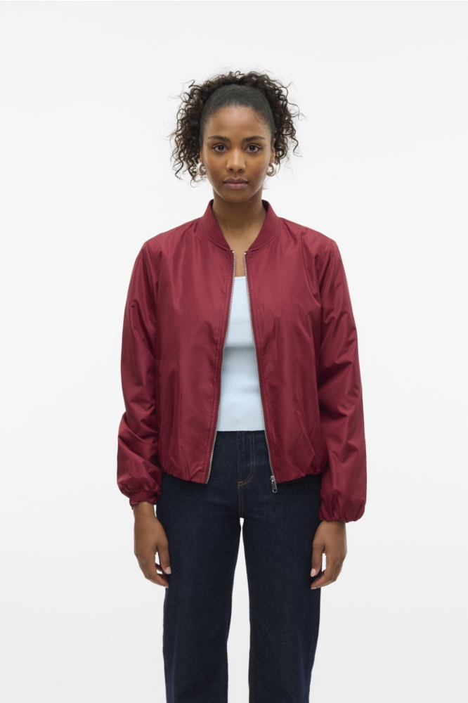 Vero Moda bordeaux dames jas | Model vooraanzicht