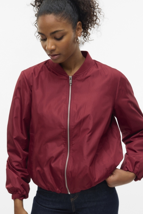 Vero Moda bordeaux dames jas | Close up