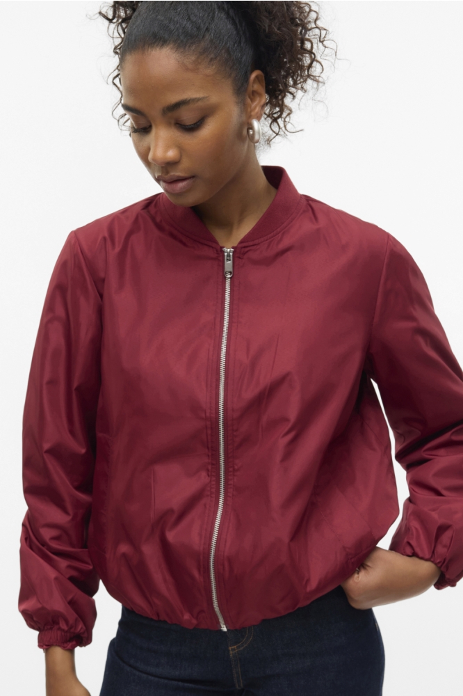 Vero Moda bordeaux dames jas | Close up