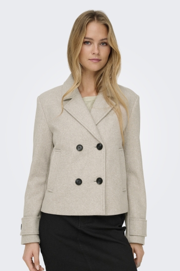 Only onlfreja life short db jacket otw n Beige
