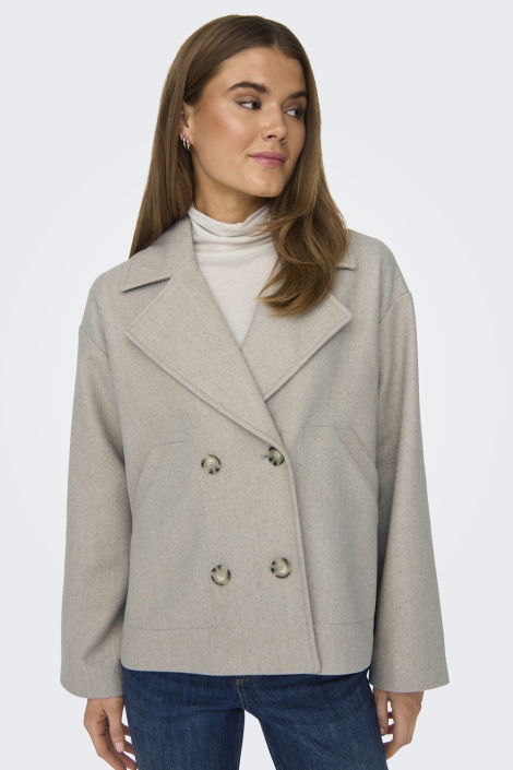 Only taupe dames jas | Model vooraanzicht