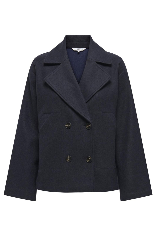 Only blauwe dames jas | Vooraanzicht