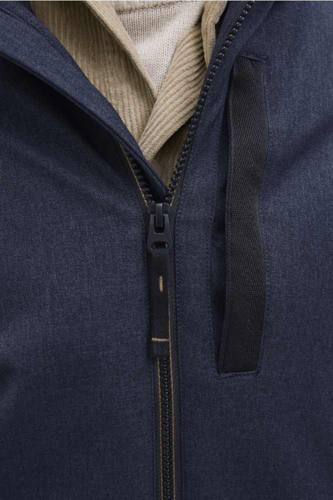 Jack & Jones blauwe heren jas | Close up