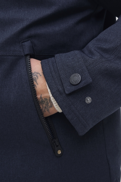 Jack & Jones blauwe heren jas | Kleurstaal