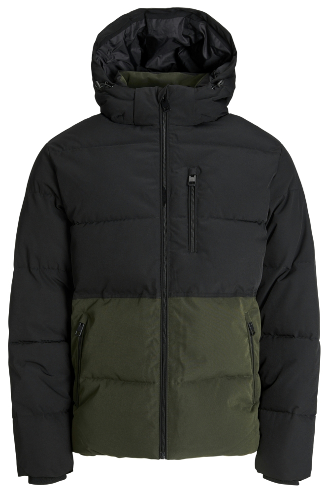 Jack & Jones zwarte heren jas | Vooraanzicht