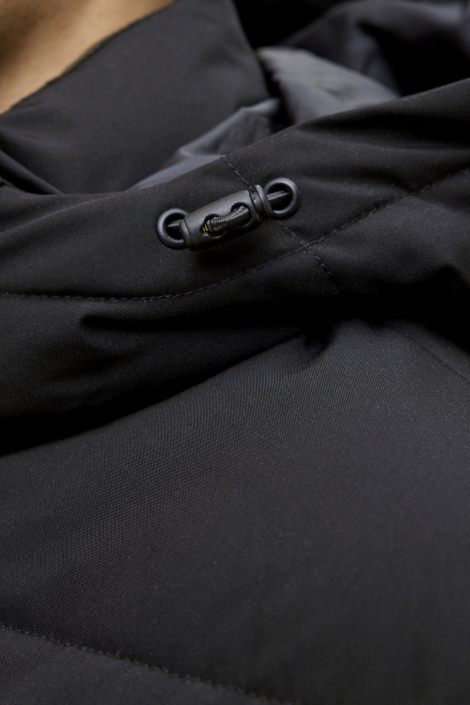 Jack & Jones zwarte heren jas | Close up