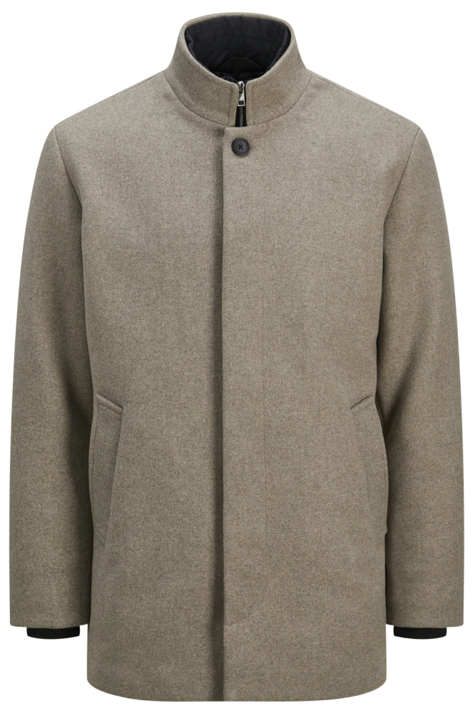 Jack & Jones camel heren jas | Vooraanzicht