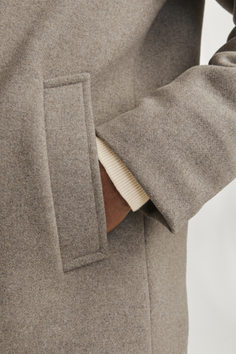 Jack & Jones camel heren jas | Close up