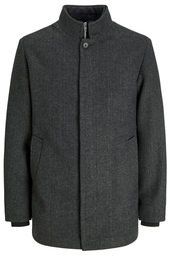Jack & Jones grijze heren jas | Vooraanzicht