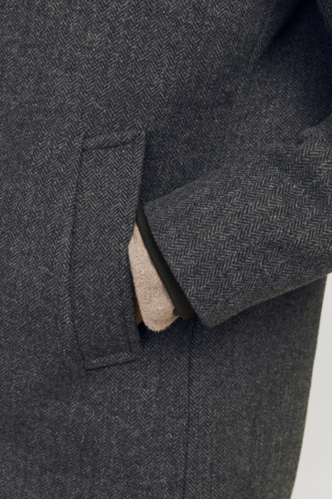 Jack & Jones grijze heren jas | Kleurstaal
