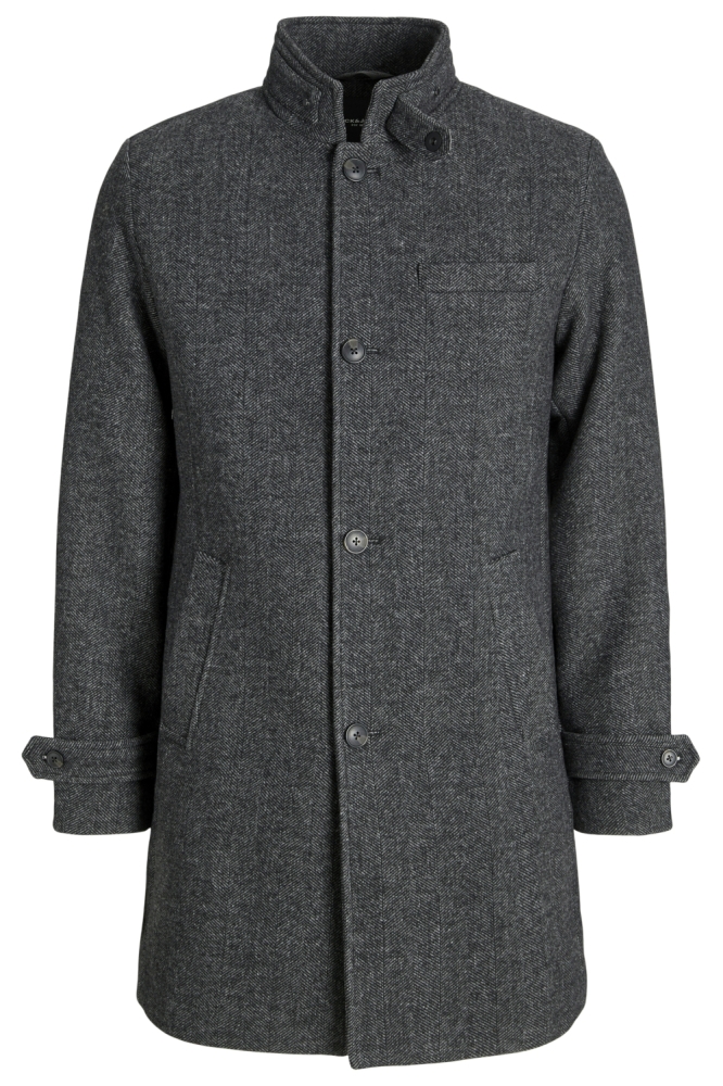 Jack & Jones grijze heren jas | Vooraanzicht