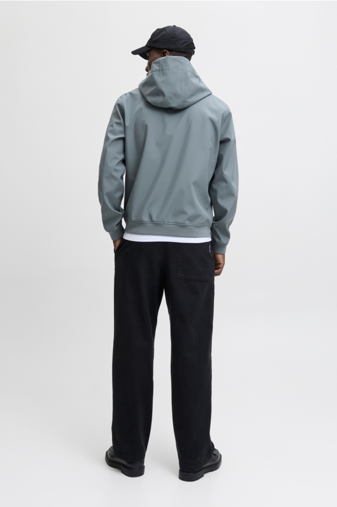 Jack & Jones blauwe heren jas | Model achteraanzicht