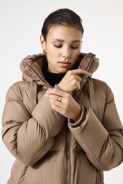 Garcia taupe dames jas | Close up