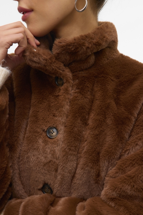 Vero Moda bruine dames jas | Close up