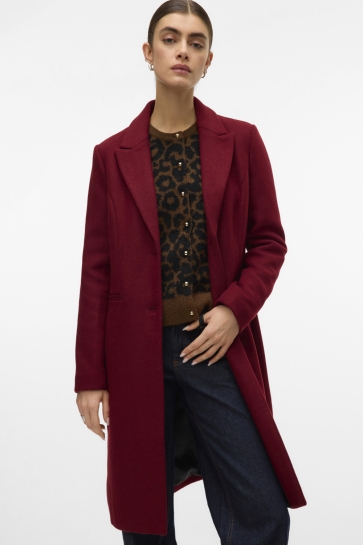 Vero Moda Jas VMBLAZA LONG COAT GA BOO 10267495 SYRAH