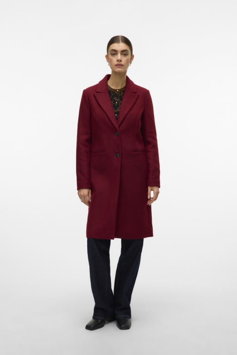 Vero Moda bordeaux dames jas | Model vooraanzicht