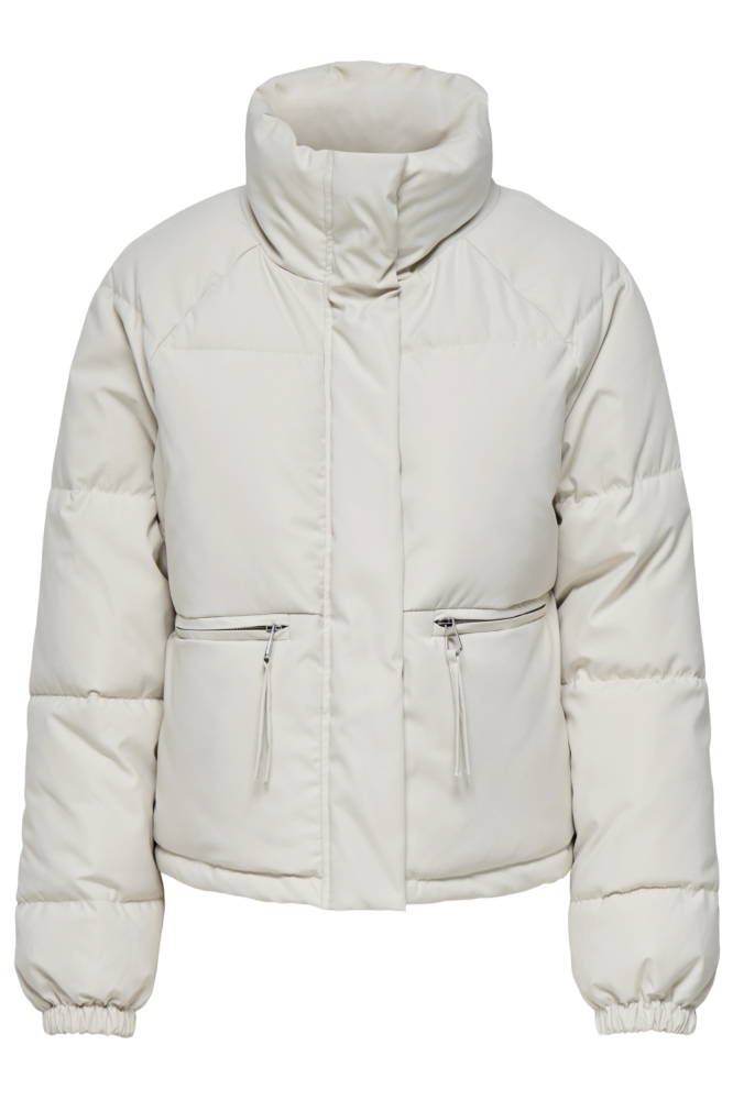 Jacqueline de Yong beige dames jas | Vooraanzicht