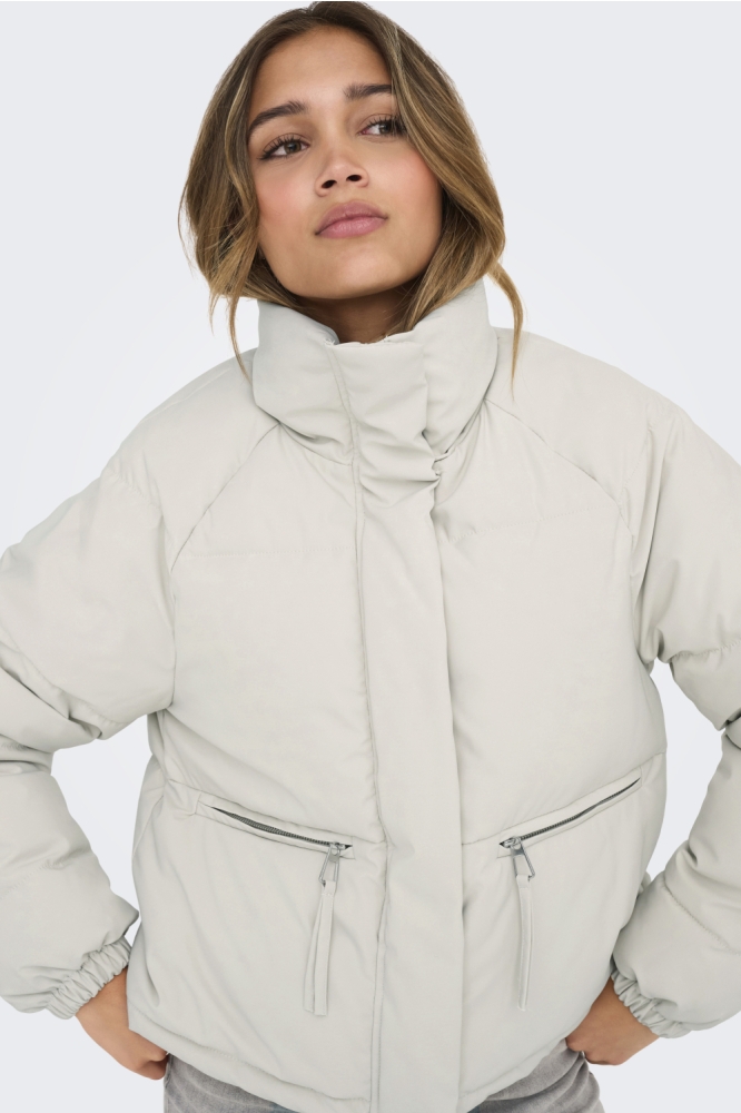 Jacqueline de Yong beige dames jas | Close up