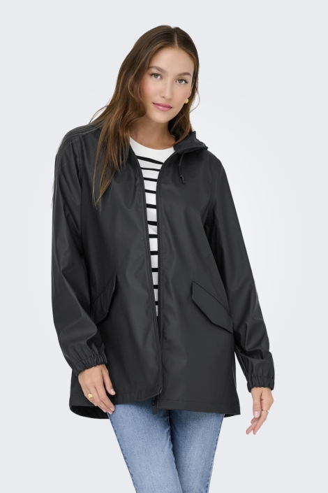 Jacqueline de Yong zwarte dames jas | Model vooraanzicht