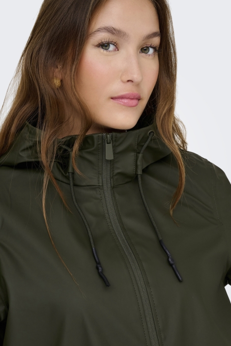 Jacqueline de Yong groene dames jas | Close up