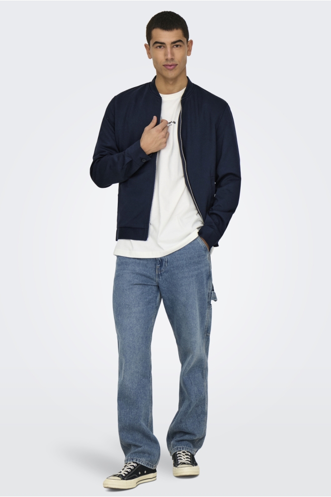 Only & Sons blauwe heren jas | Model