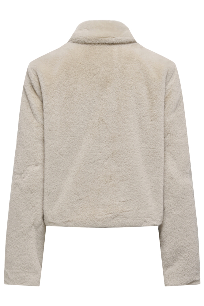 Jacqueline de Yong ecru dames jas | Achteraanzicht