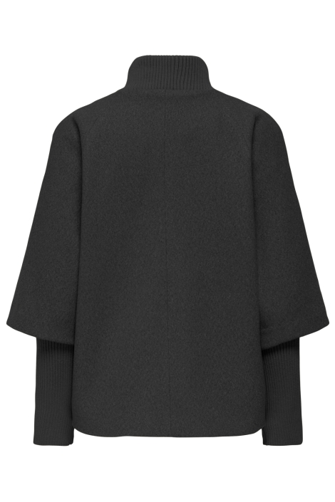 Jacqueline de Yong grijze dames jas | Achteraanzicht