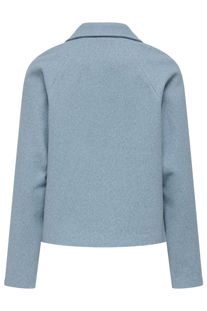 Jacqueline de Yong blauwe dames jas | Achteraanzicht