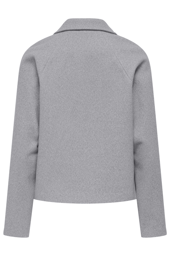 Jacqueline de Yong grijze dames jas | Achteraanzicht