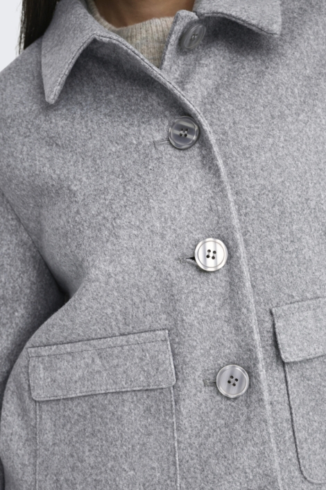 Jacqueline de Yong grijze dames jas | Kleurstaal