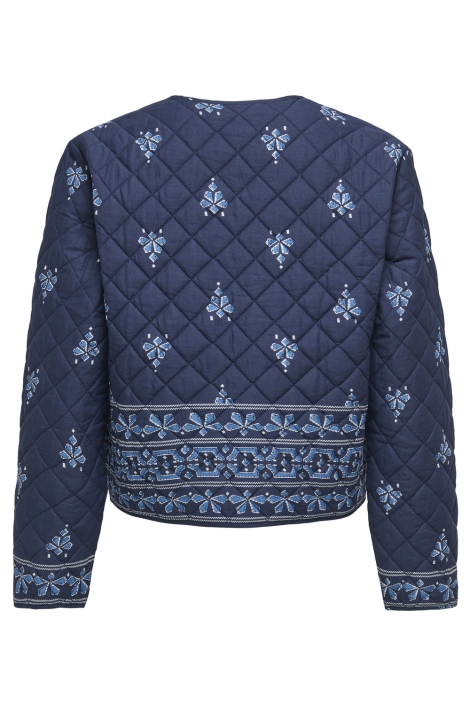 Jacqueline de Yong blauwe dames vest | Achteraanzicht