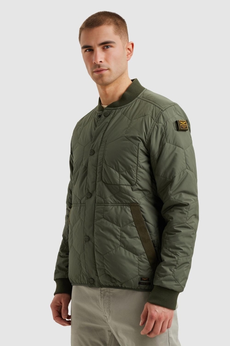 PME legend groene heren jas | Model zijaanzicht