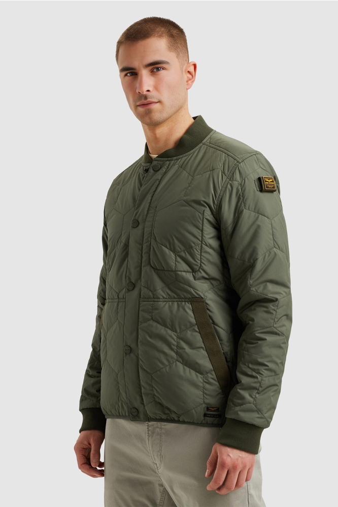 PME legend groene heren jas | Model zijaanzicht