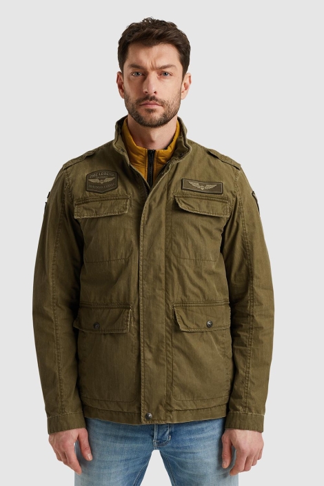 PME legend groene heren jas | Model vooraanzicht