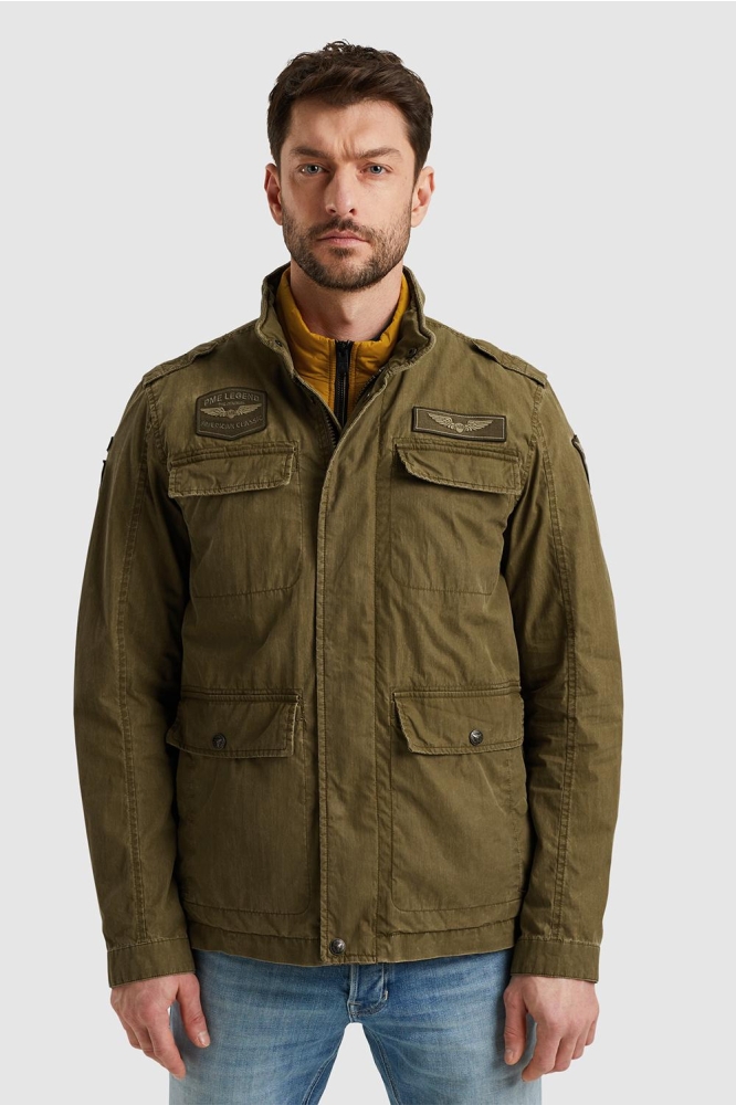 PME legend groene heren jas | Model vooraanzicht