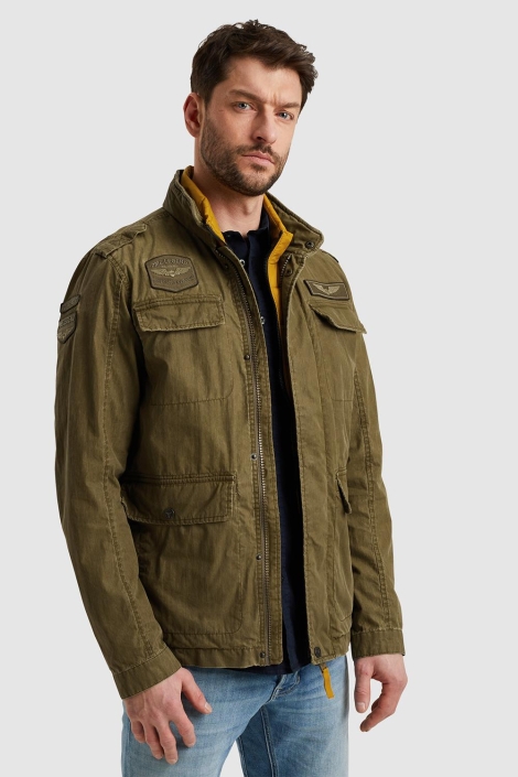 PME legend groene heren jas | Model zijaanzicht