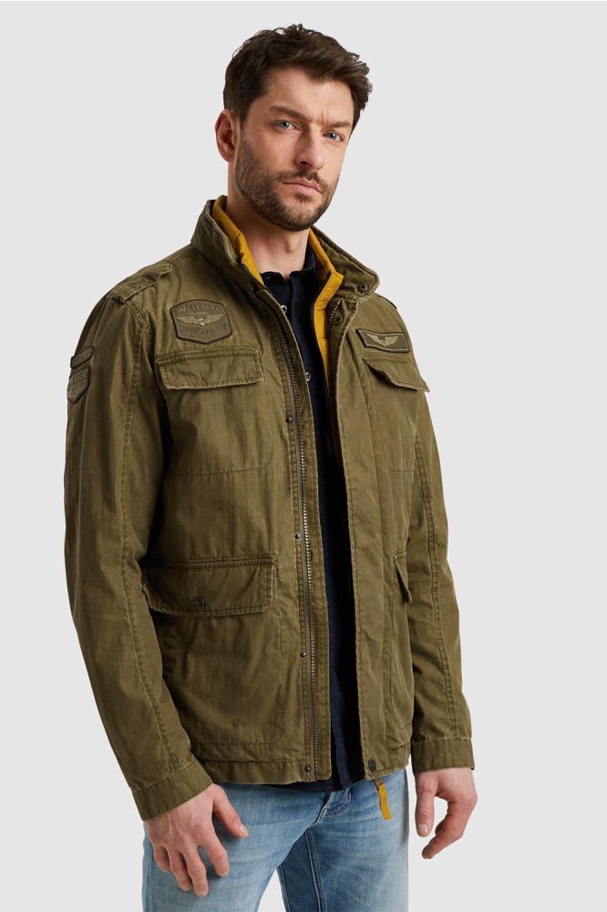 PME legend groene heren jas | Model zijaanzicht