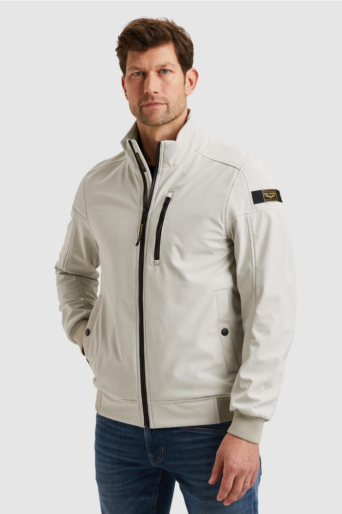 PME legend beige heren jas | Model zijaanzicht