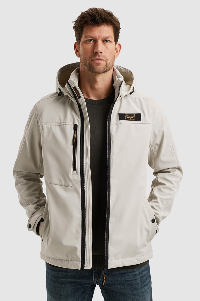 PME legend beige heren jas | Model vooraanzicht