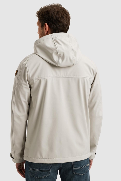 PME legend beige heren jas | Model achteraanzicht