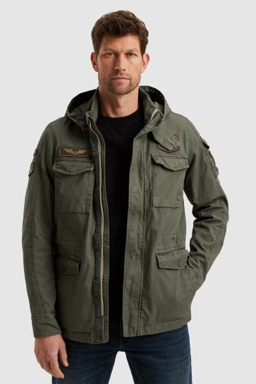 PME legend semi long jacket craftler cotton t Groen