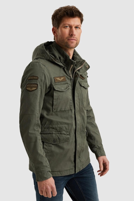PME legend groene heren jas | Model zijaanzicht