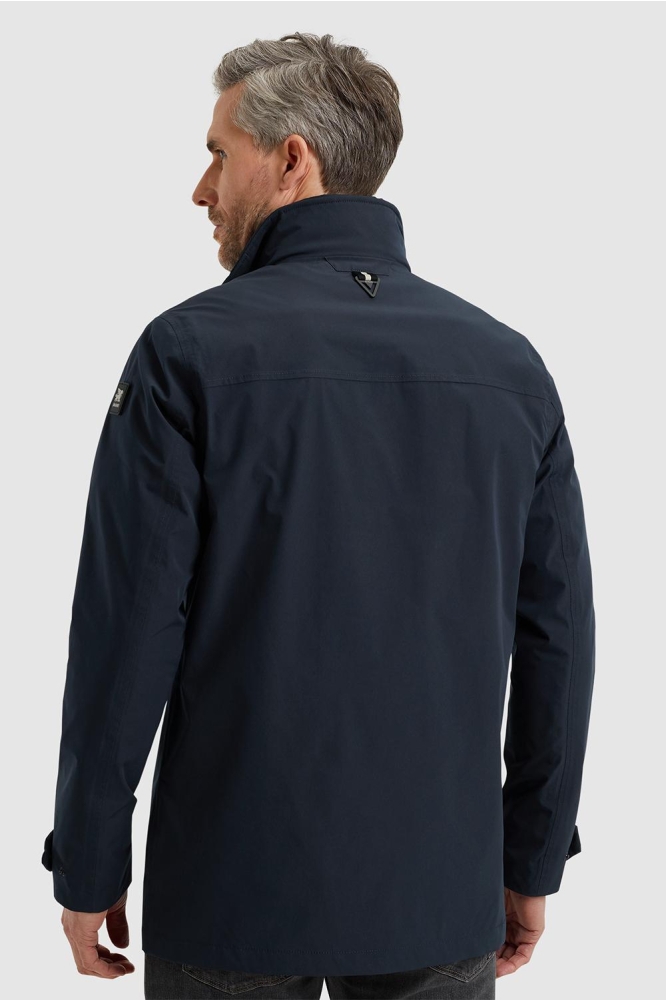 Vanguard blauwe heren jas | Model achteraanzicht