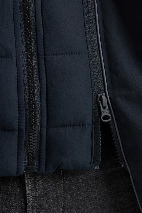 Vanguard blauwe heren jas | Close up