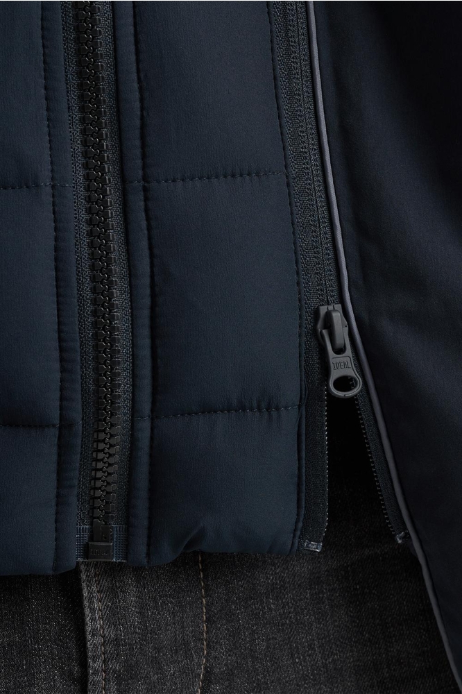 Vanguard blauwe heren jas | Close up