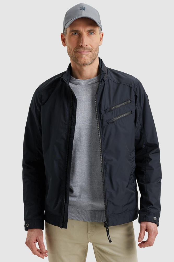 Vanguard blauwe heren jas | Model vooraanzicht