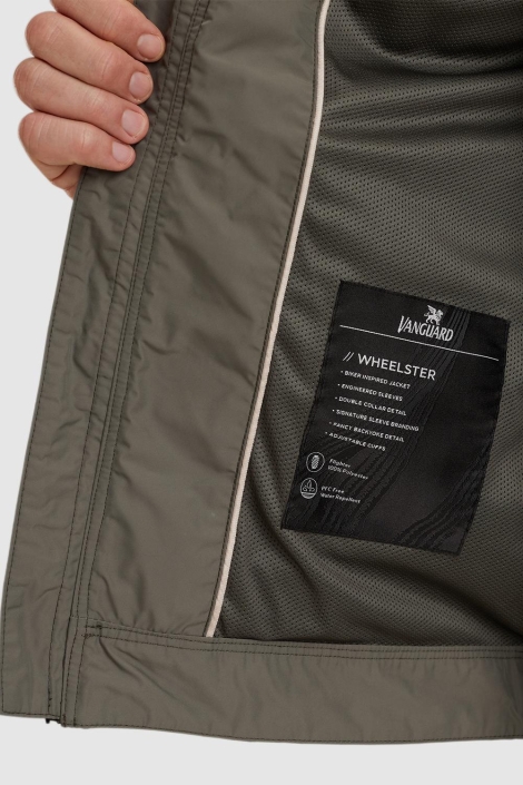 Vanguard groene heren jas | Close up