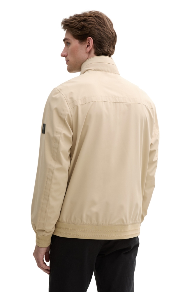 Tom Tailor beige heren jas | Model achteraanzicht